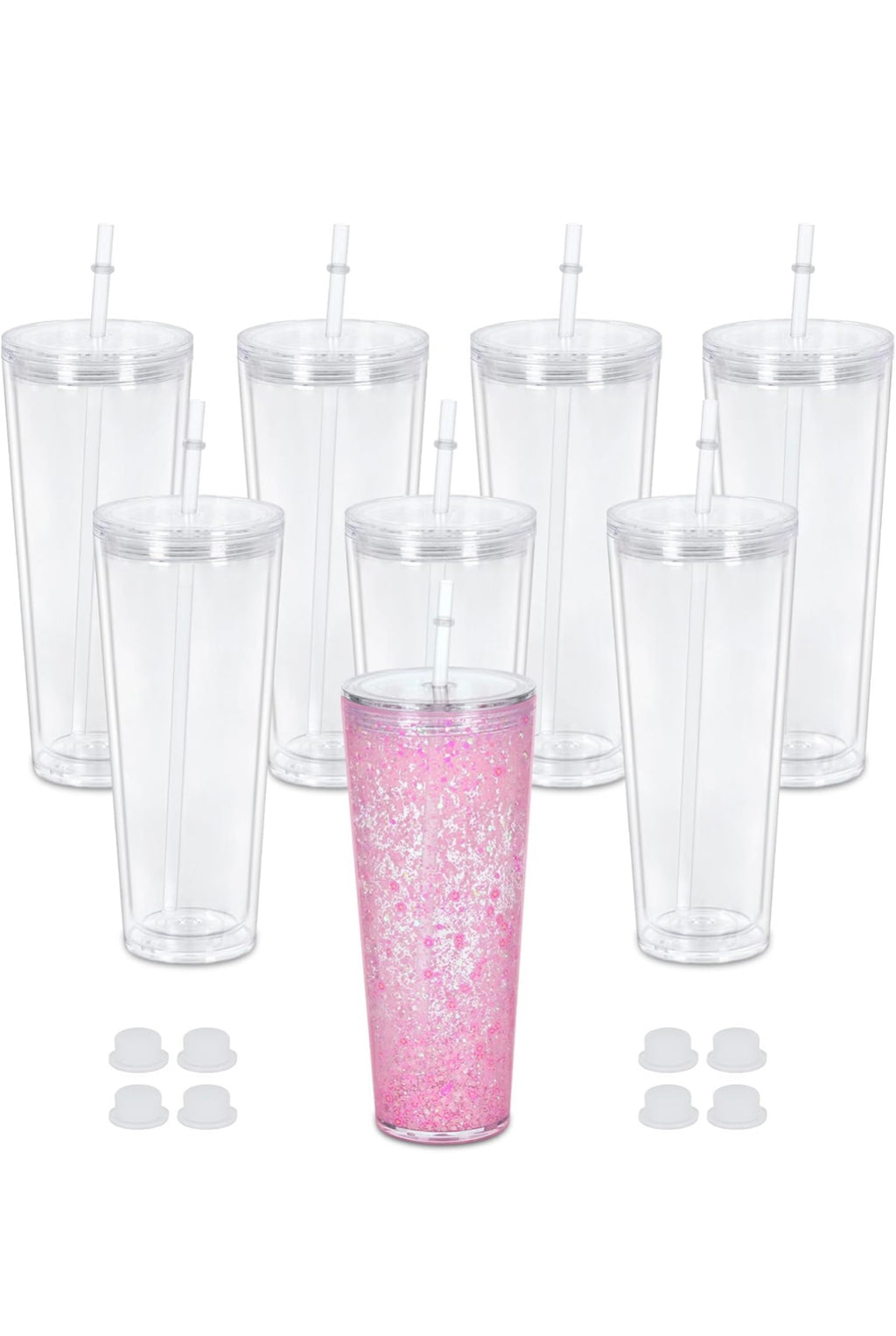 24oz Acrylic Snowglobe Tumbler