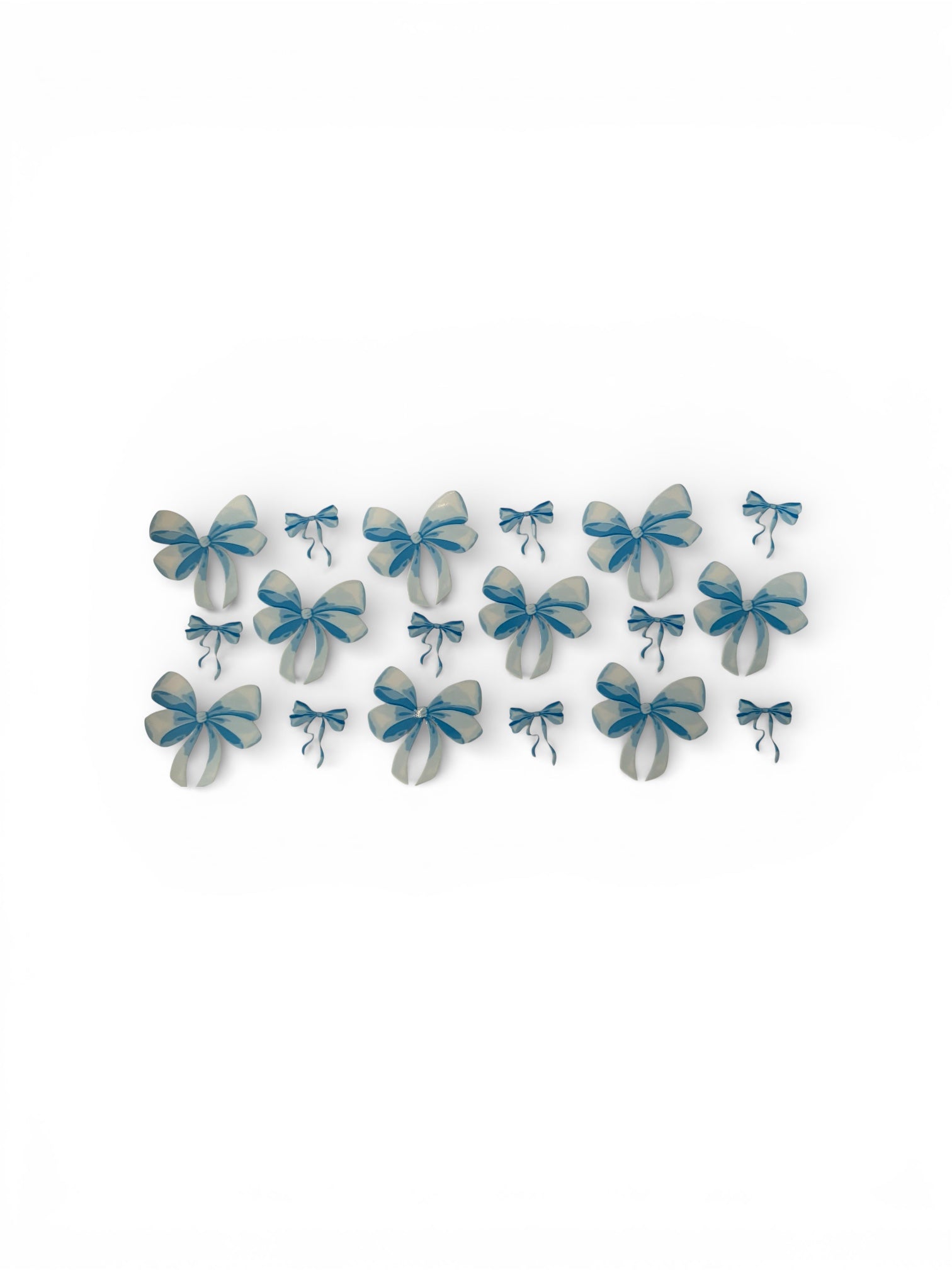 3 - Snowy Blue Bows