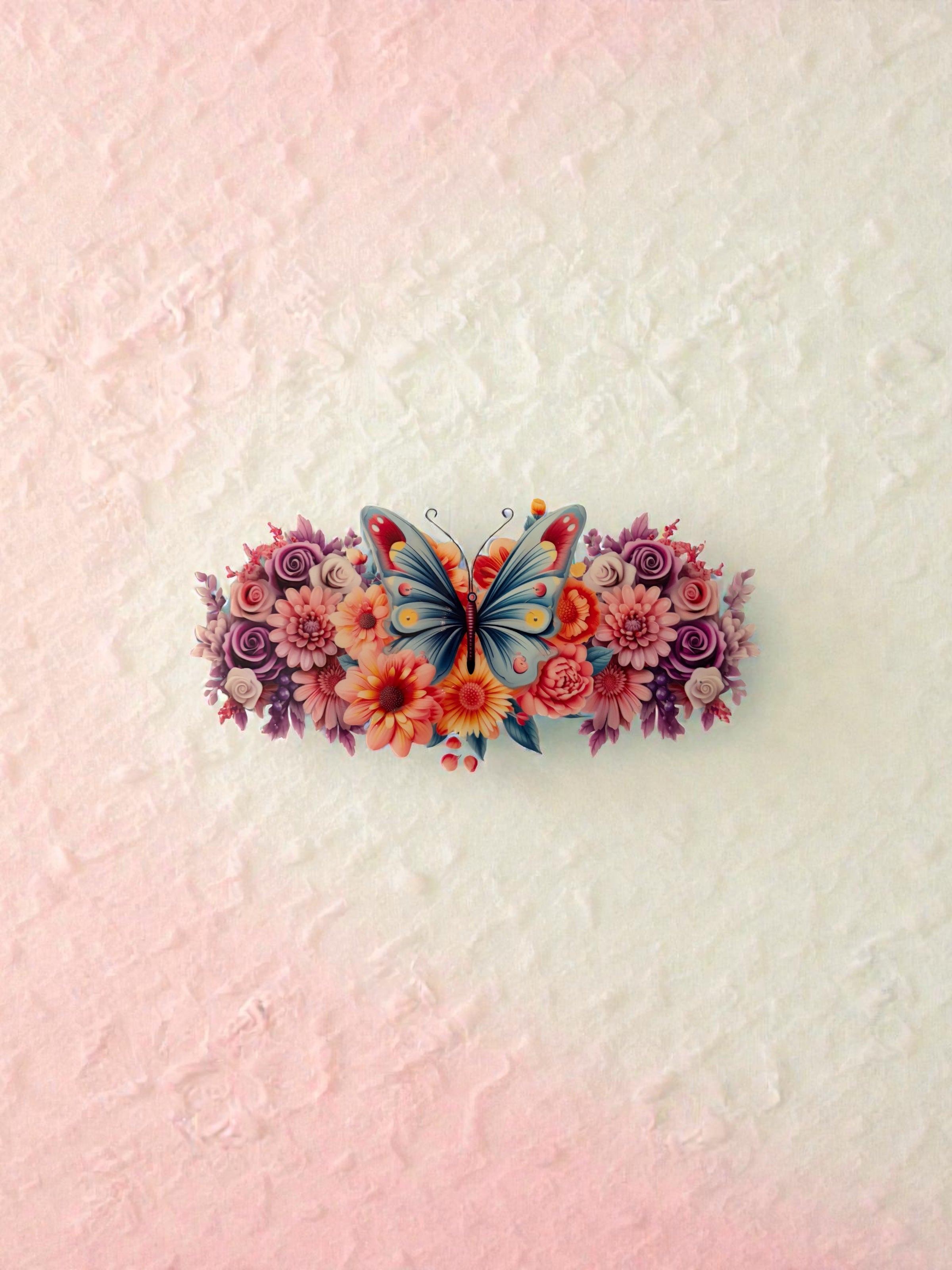 64-Vibrant Butterfly Floral
